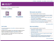 Tablet Screenshot of petitions.hounslow.gov.uk